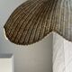 Large suspension or lampshade in flat woven tulip flower rattan H35 D