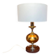 VINTAGE 1970 LARGE FORMAT LAMP CHROME BASE 1 BRUSHED ALUMINIUM BALL DO