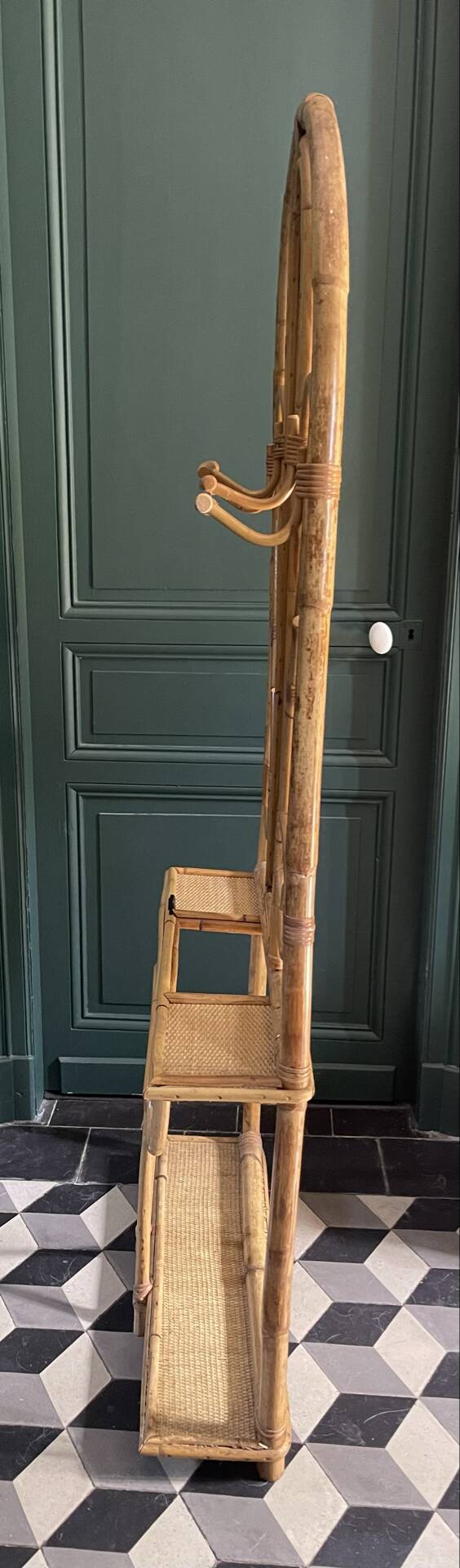 60s bamboo and rattan wardrobe