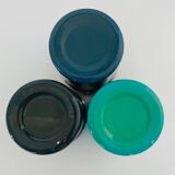 Set of 3 painted metal boxes