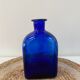 Cobalt blue glass vase bottle