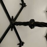 Wrought iron wall lights from the 60s