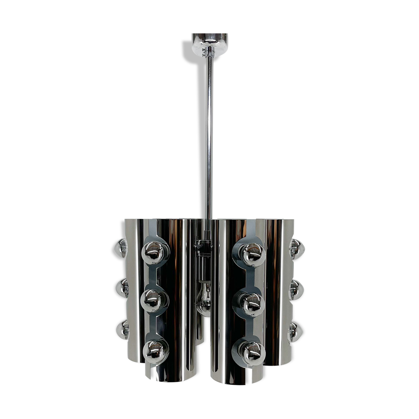 1960's italian chrom chandelier