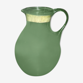 Blown glass pitcher
