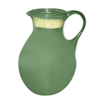 Blown glass pitcher