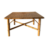 Table basse en rotin carrée - 67 cm