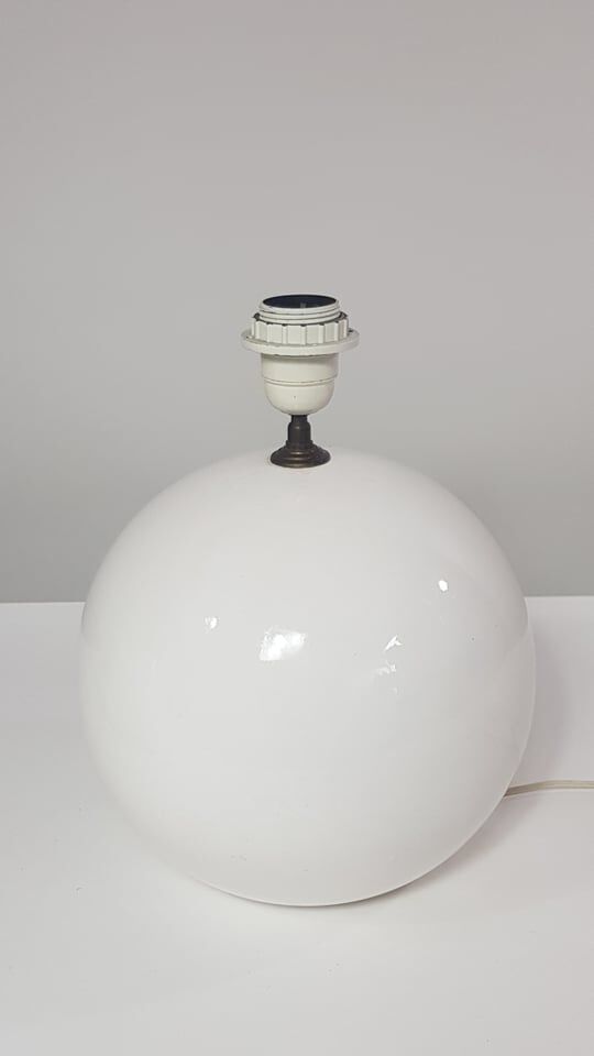 white ceramic ball lamp XXth century