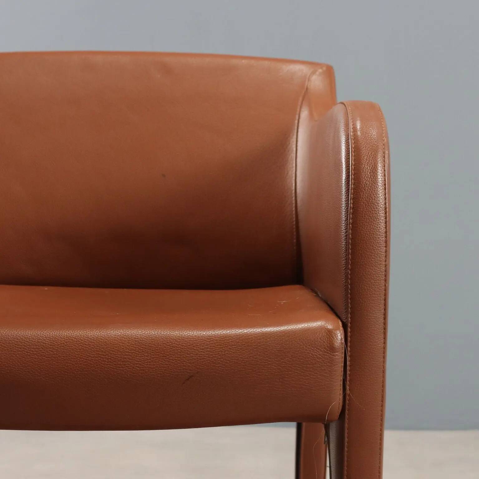 Busnelli System vintage armchair in leather, foam, 2000s design