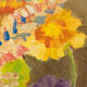 Colorful Bouquet of Flowers, Acrylic on Plate, 41 x 50 cm