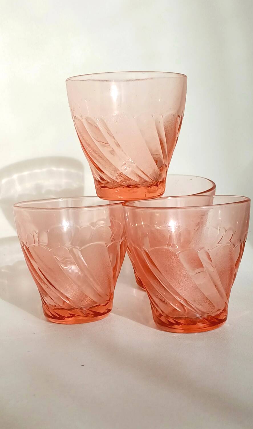 Vintage pink glass