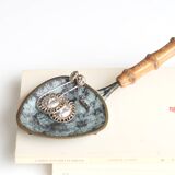 Austrian pocket tray in bronze and bamboo handle
