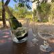 Vintage ribbed glass champagne bucket