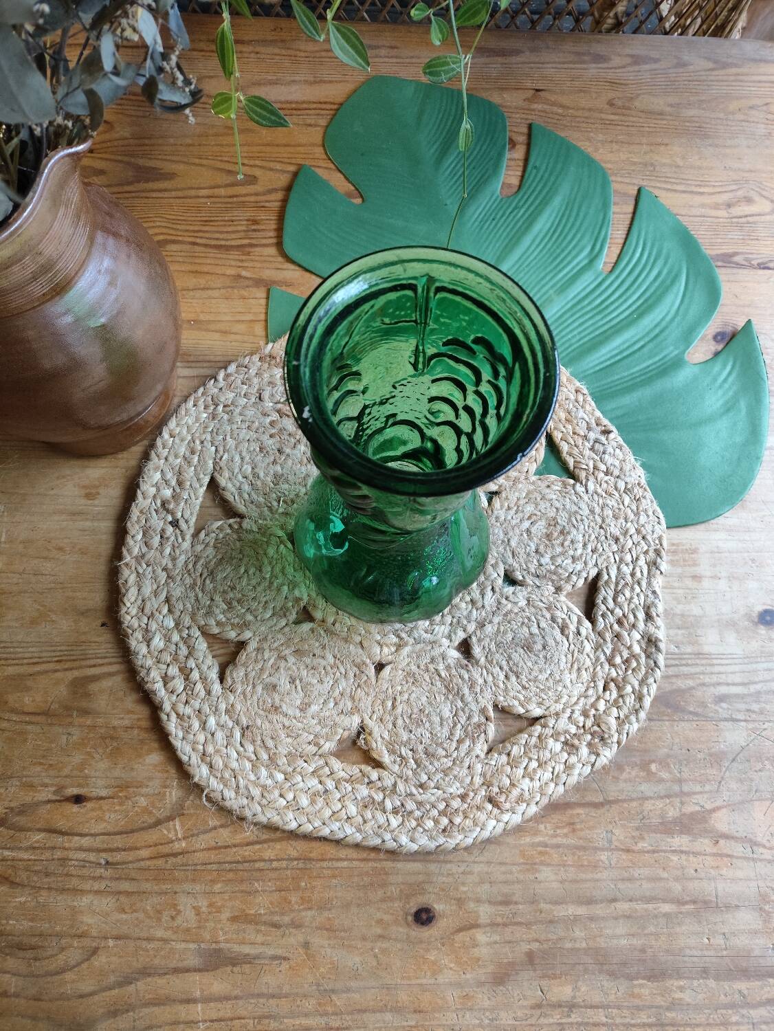 Vase en Verre Vert d'Empoli Italie