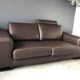 Roche Bobois leather sofa chocolate model