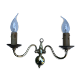 2-branched Dutch brass sconce