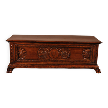 Coffre en noyer de la Renaissance italienne, circa 1600