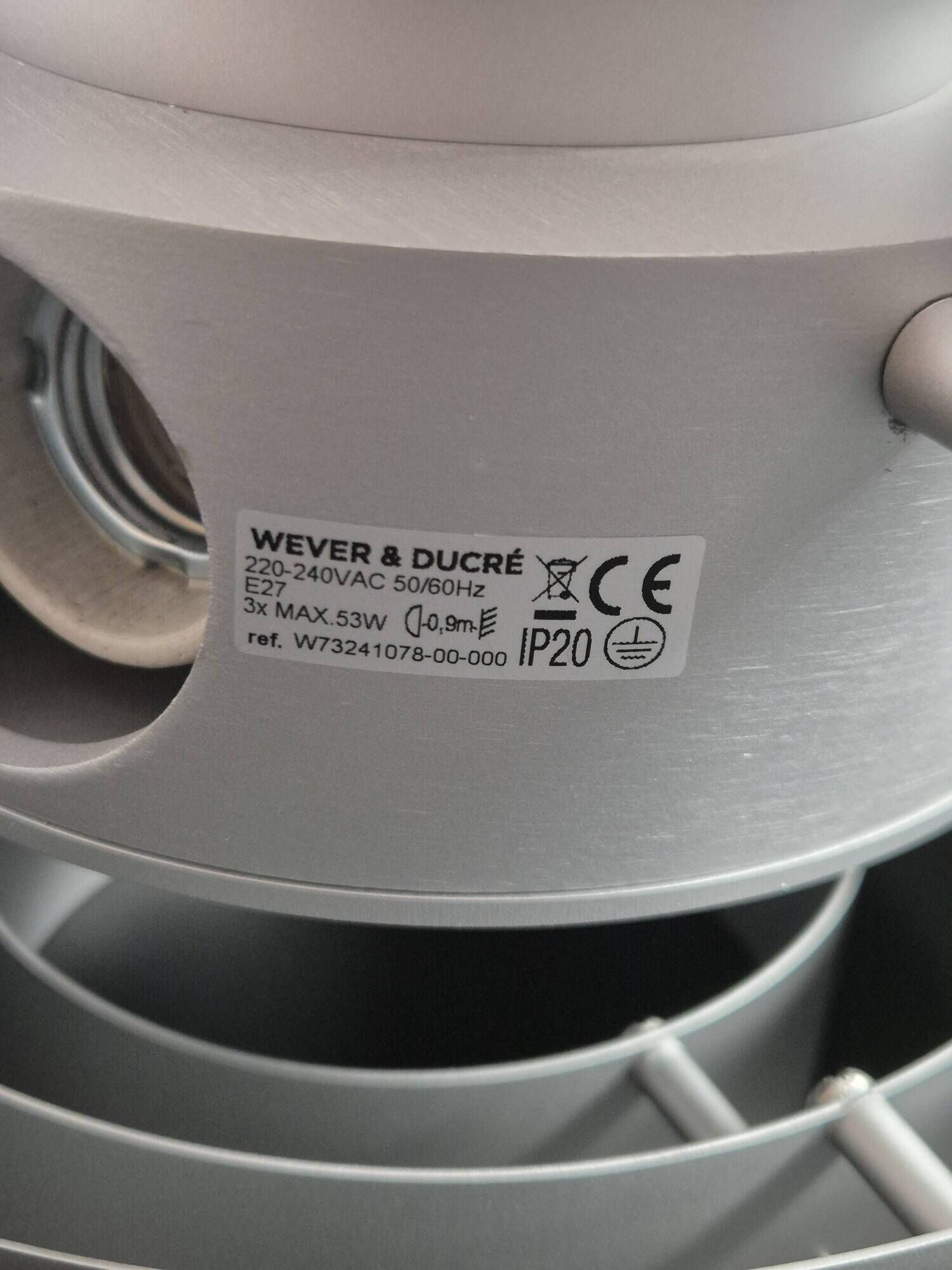 Design ceiling light J.J.W. - Jules Wabbes for Wever & Ducré - Silver
