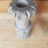 Bougeoir bois style brutaliste