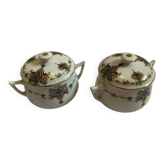 Limoges porcelain sugar bowls