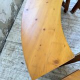 Set of round table and 4 rounded benches, 1950