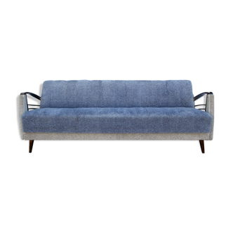 50s Sofa in blue/beige
