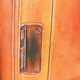 Vintage leather mirror