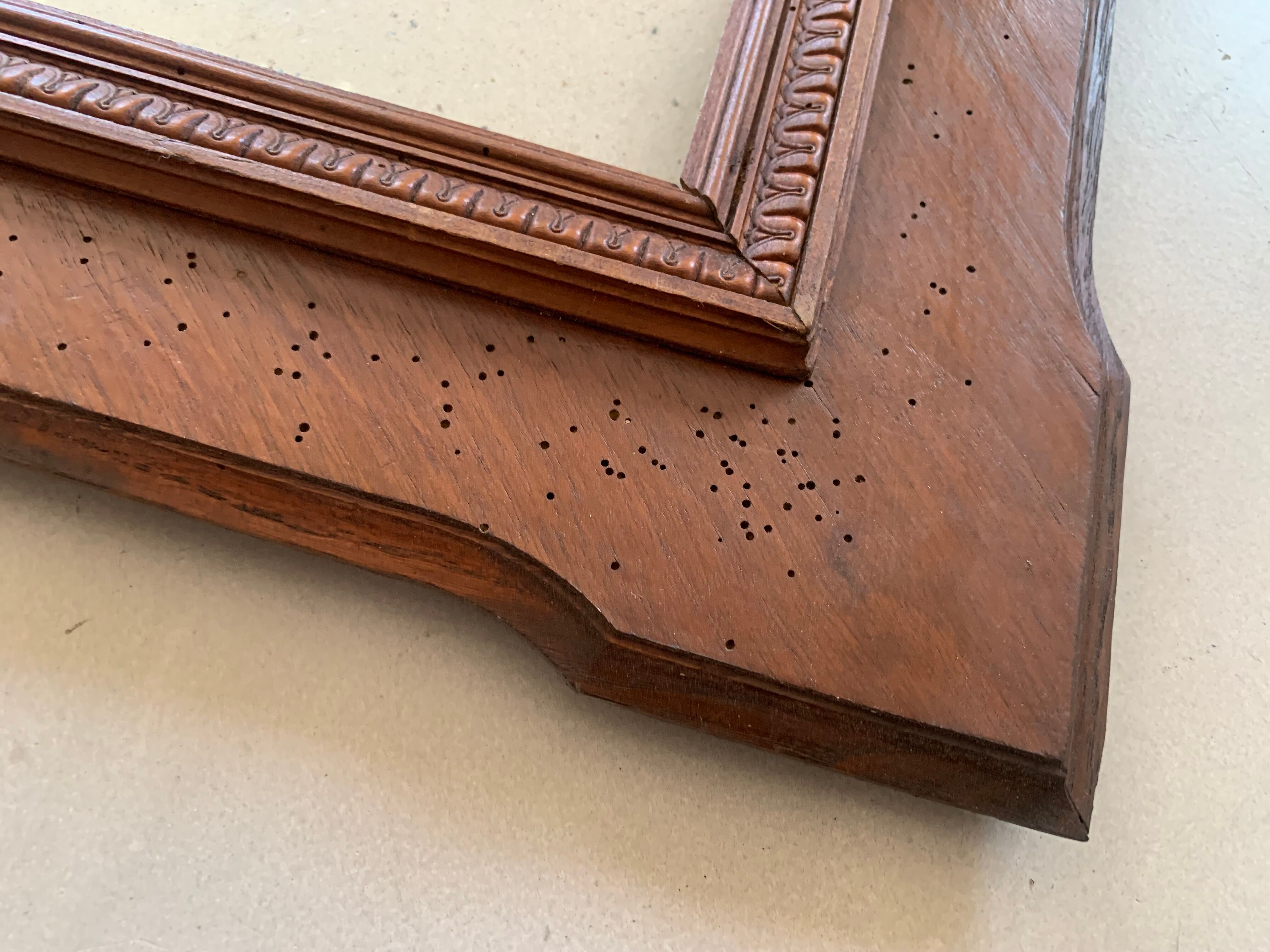 Old wood frame / carved knot