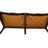 Louis XV style bench upholstered with petit point tapestry, early 19th century