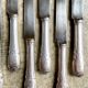 6 silver metal knives