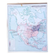 School poster wall map Rossignol Montmorillon South & North America