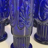 8 verres Pilgrim bleu cobalt