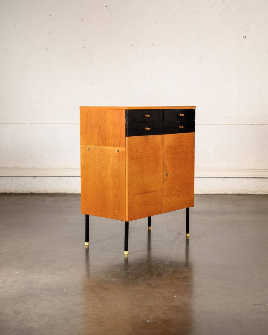 Vintage high sideboard with drawers