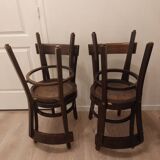 Series of 5 Baumann bistro chairs