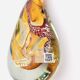 Vase sculpture Murano Gioia Michele Onesto Oball or 24k Sommerso 20cm