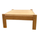 Vintage coffee table in solid pine – Brutalist style (70 x 71 cm)
