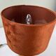 Lampe en laiton et velours