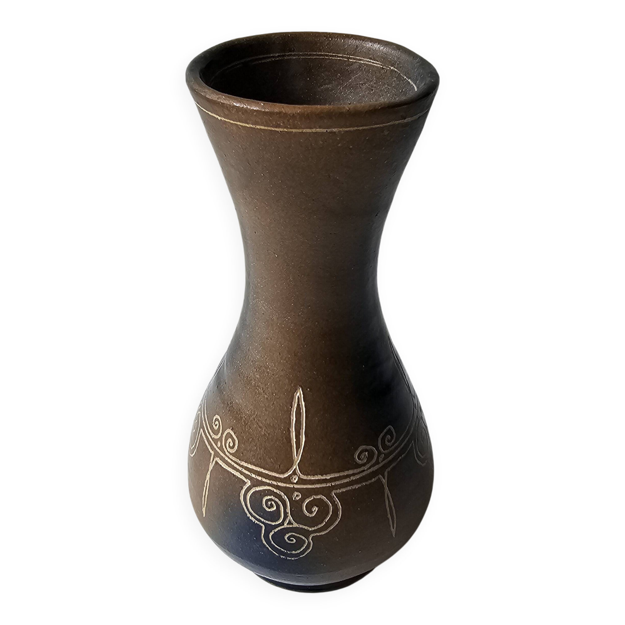 Brittany ceramic vase - Signed Roscoff Height 18cm