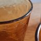 Set of 6 amber water glasses