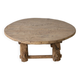 Xianping - Antique round coffee table in solid elm no. 2