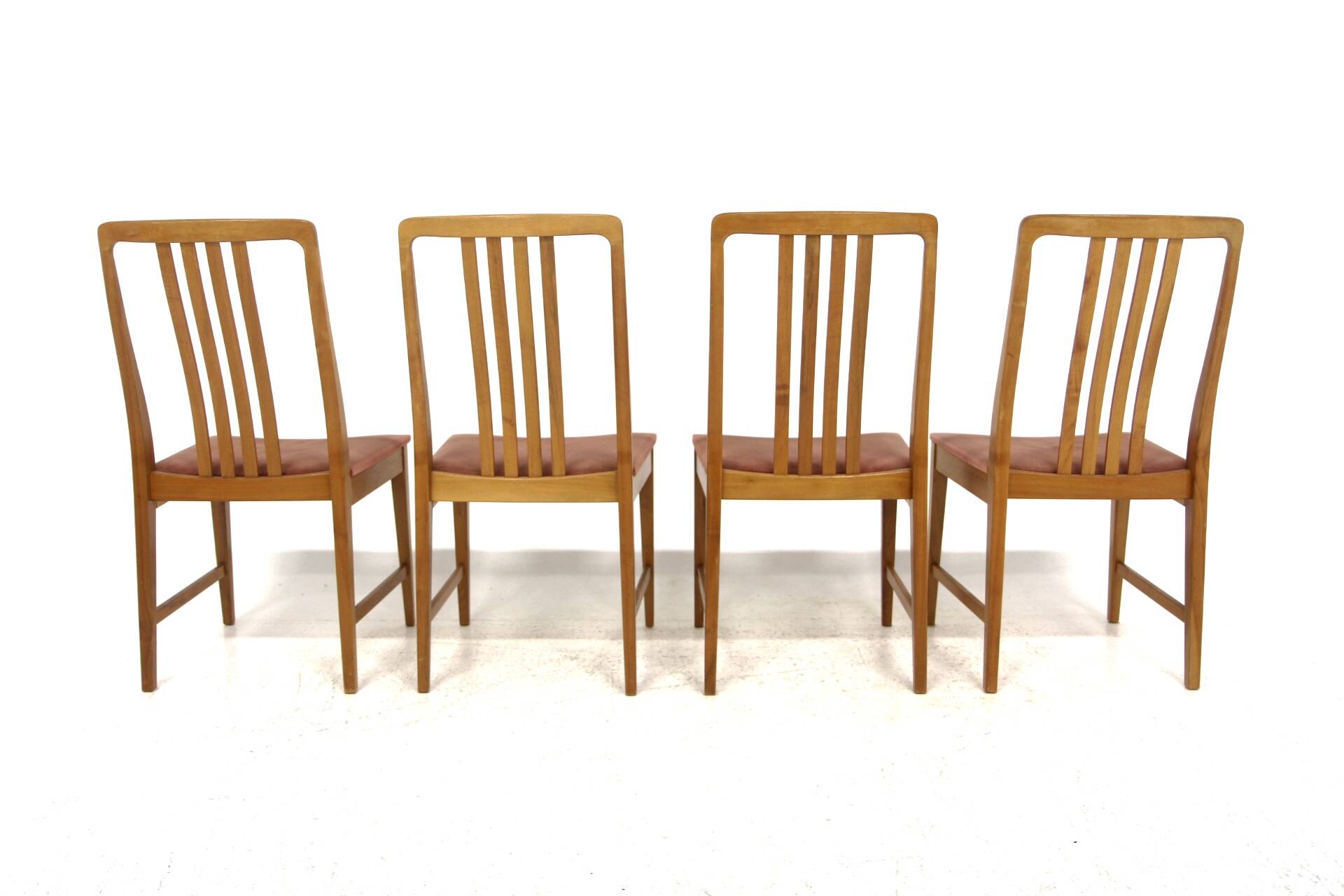 Set of 4 Scandinavian walnut chairs, Sweden, 1960