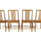 Set of 4 Scandinavian walnut chairs, Sweden, 1960