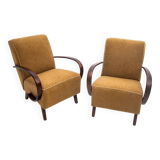 A pair of Art Deco armchairs by J. Halabala from the 1930s, Czech Republic.