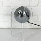 Table lamp space age sphere chrome plexiglass, 1960/1670