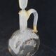 Daum Nancy, thistle carafe, engraved, gilded, crystal, very good condition.