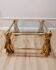 Table basse en or de style Hollywood Regency, années 1970