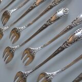 12 silver-plated oyster forks sfam goldsmith