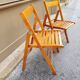 Lot de 2 chaises pliantes en bois vintage