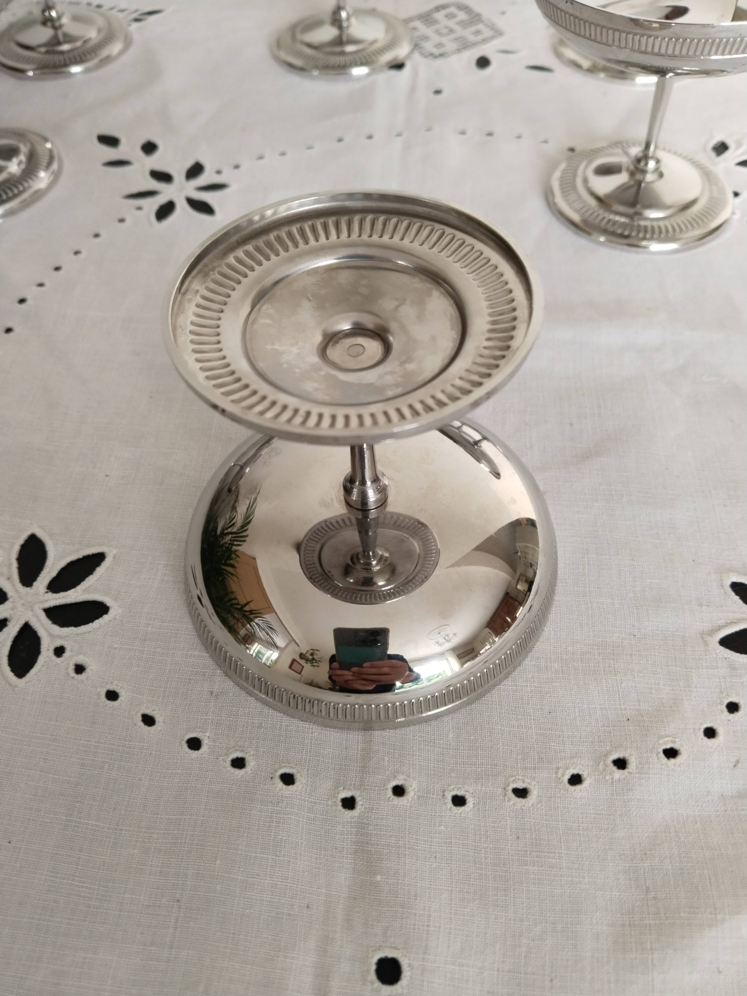 Guy Degrenne ice cream or sorbet cups, in stainless steel