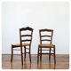 4 old flying chairs with natural canning seat