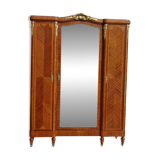 Louis XVI armoire with marquetry and gilded bronze